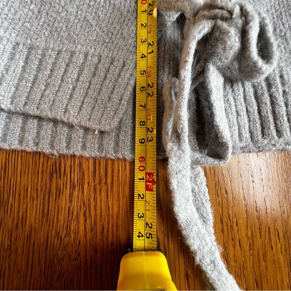 ⭐️ Elan Lace Up Chunky Sweater Heather Gray Crew Neck Size SMALL - Picture 11 of 12